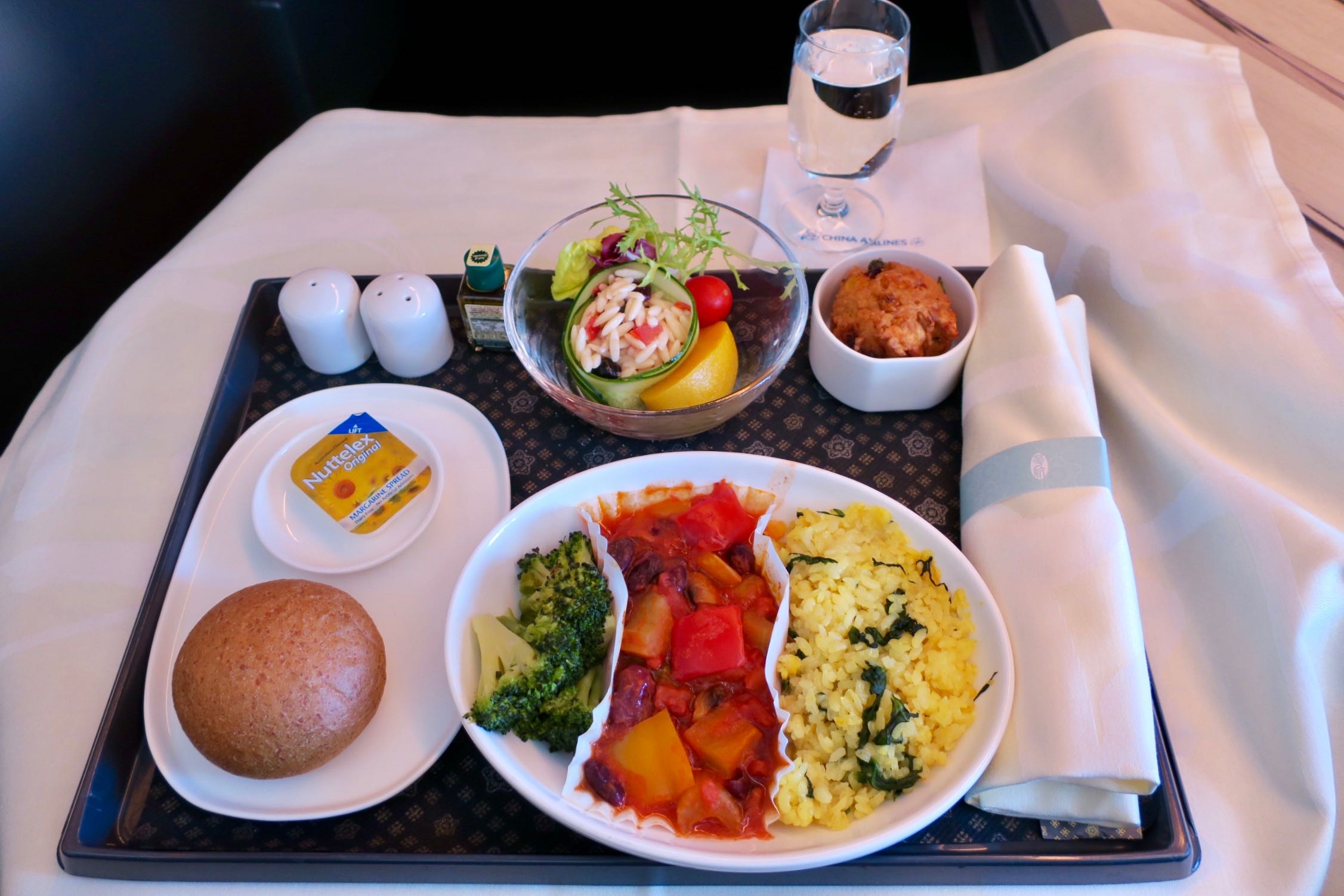 China Airlines Business Class meal