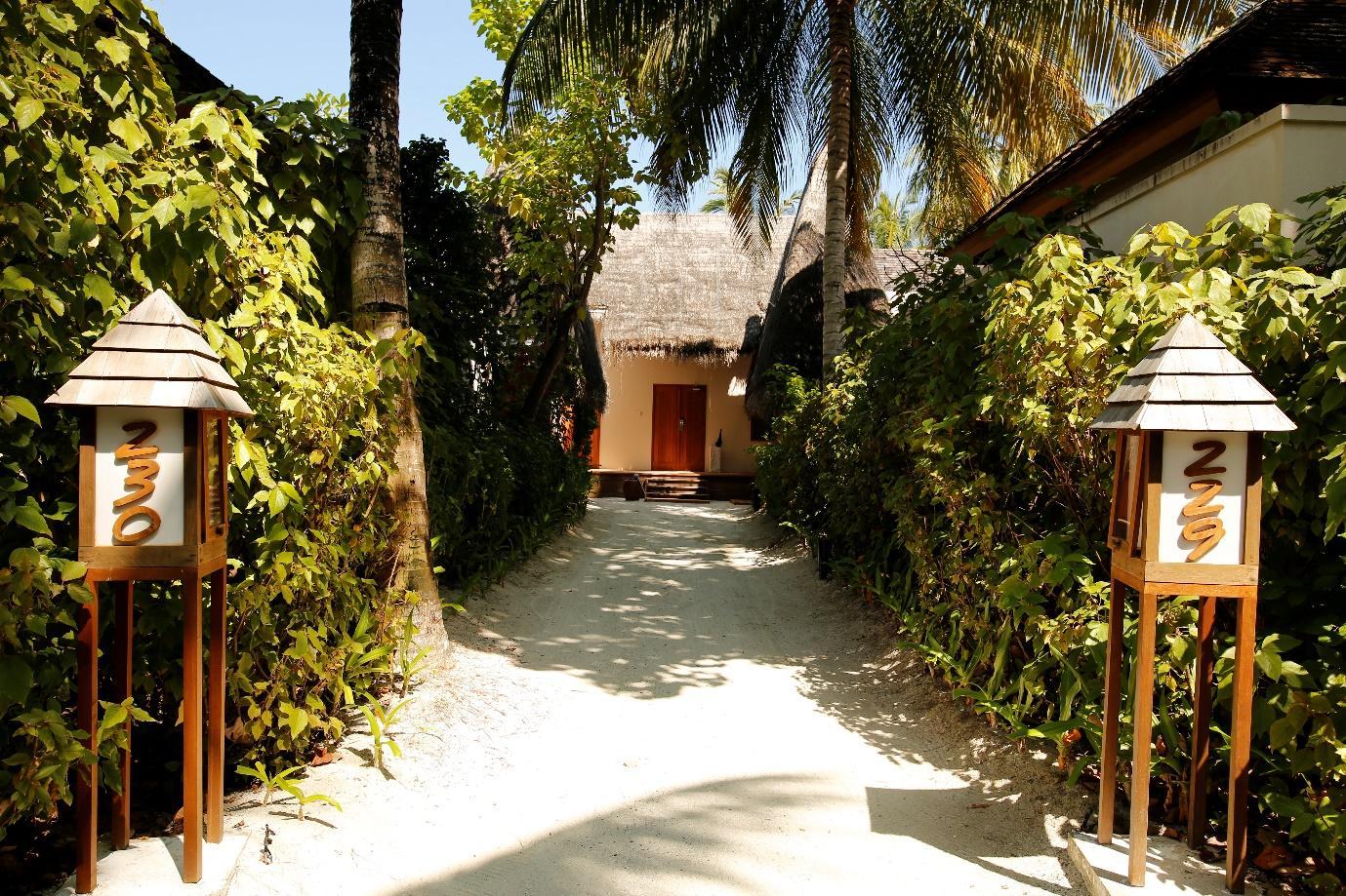 Conrad Rangali Maldives driveway to Beach Suite