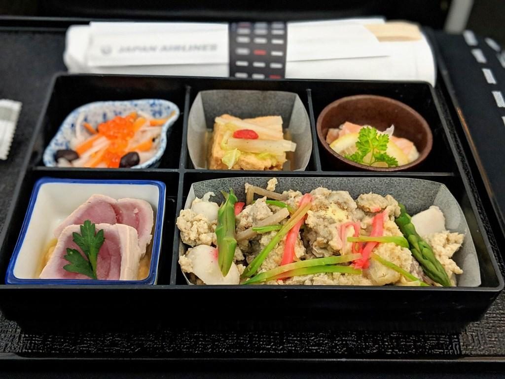 Japan Airlines 787 Business Class food