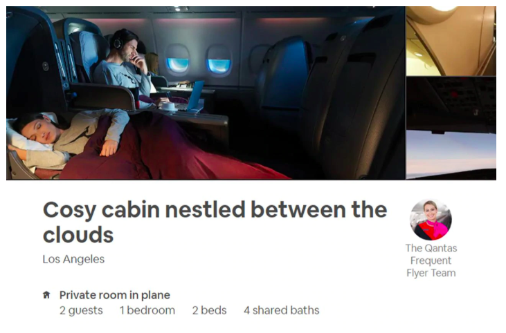 Booking Qantas Award seat via Airbnb