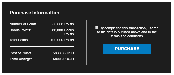 Hilton Honors buy points