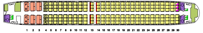 Qantas 737-800 seatmap