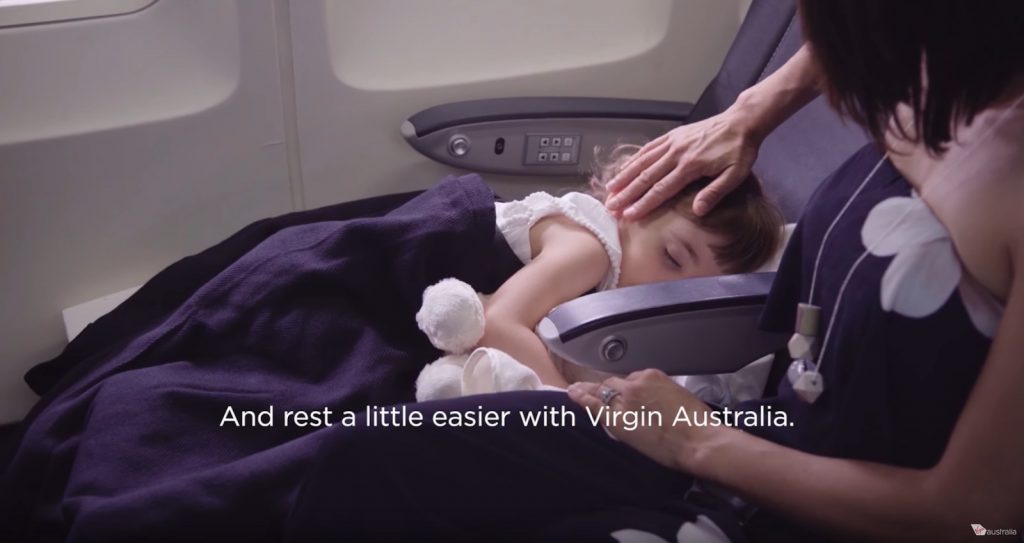 Virgin Australia children sleeping devices
