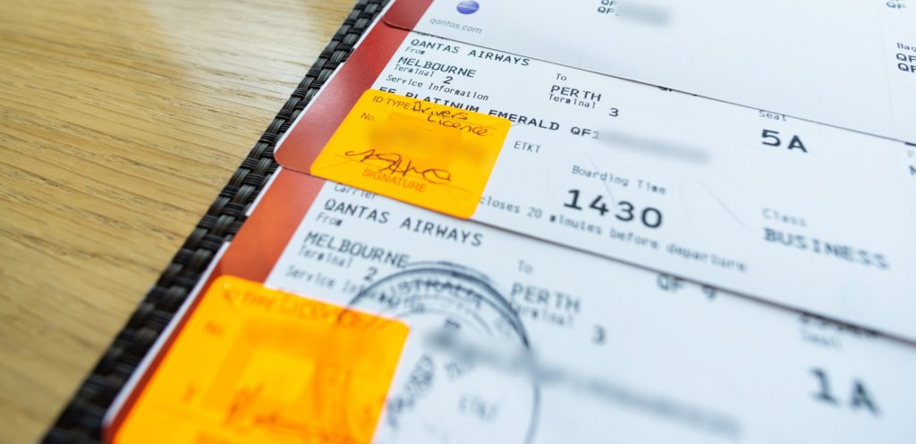 QF9 Qantas 787 Business Class - boarding pass