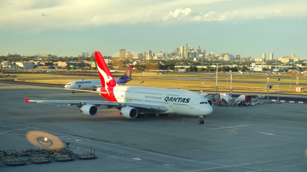 Qantas A380 on tarmac