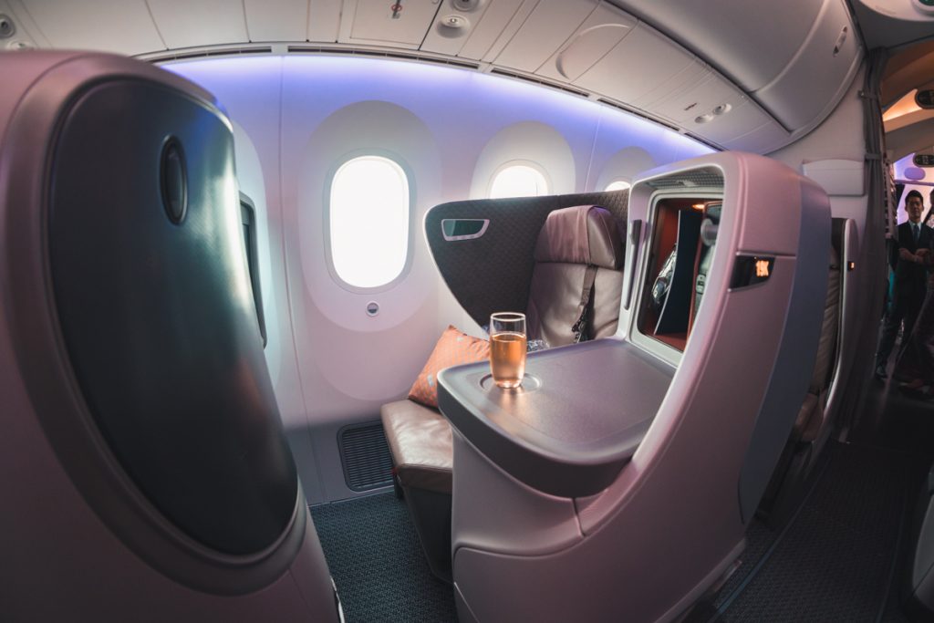 Singapore Airlines 787-10 Business Class 19K seat