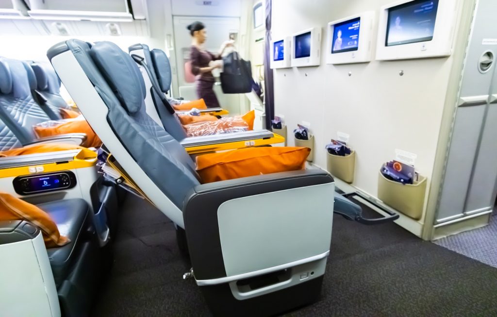 Singapore Airlines Premium Economy front row seat