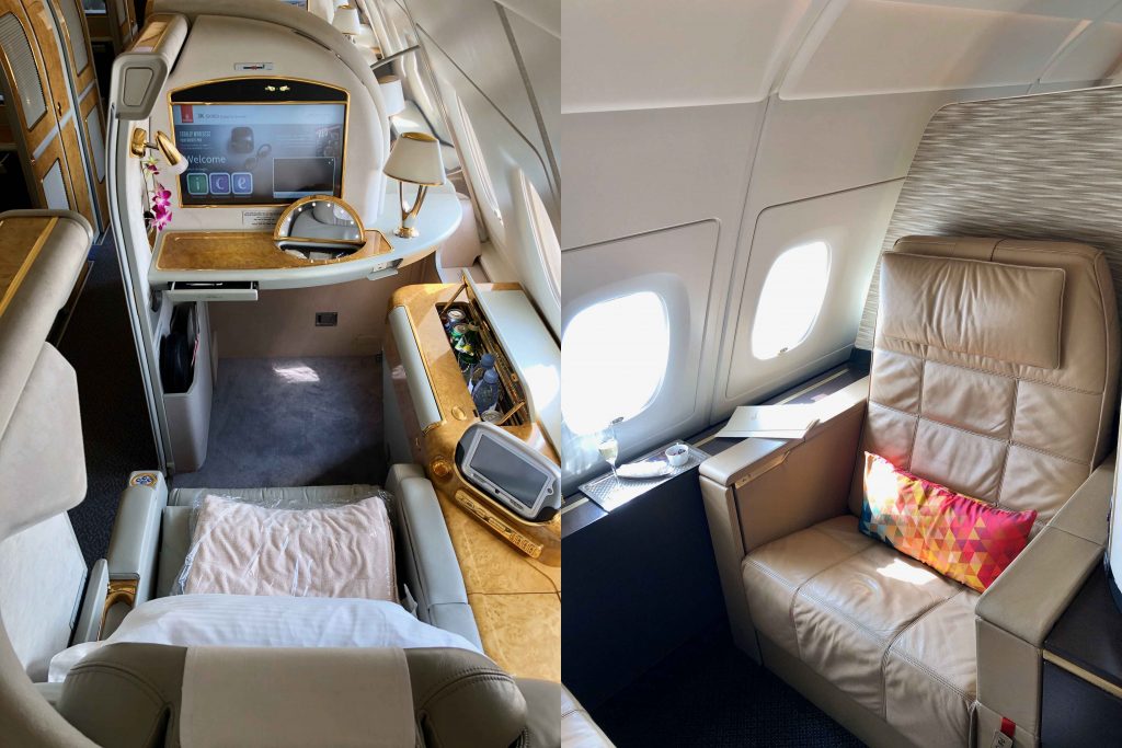 Emirates vs Etihad A380 First Class seat