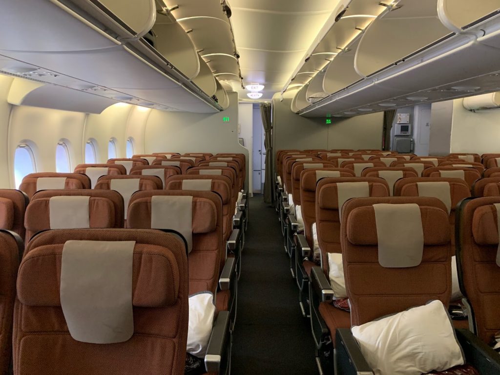 Qantas A380 Economy cabin