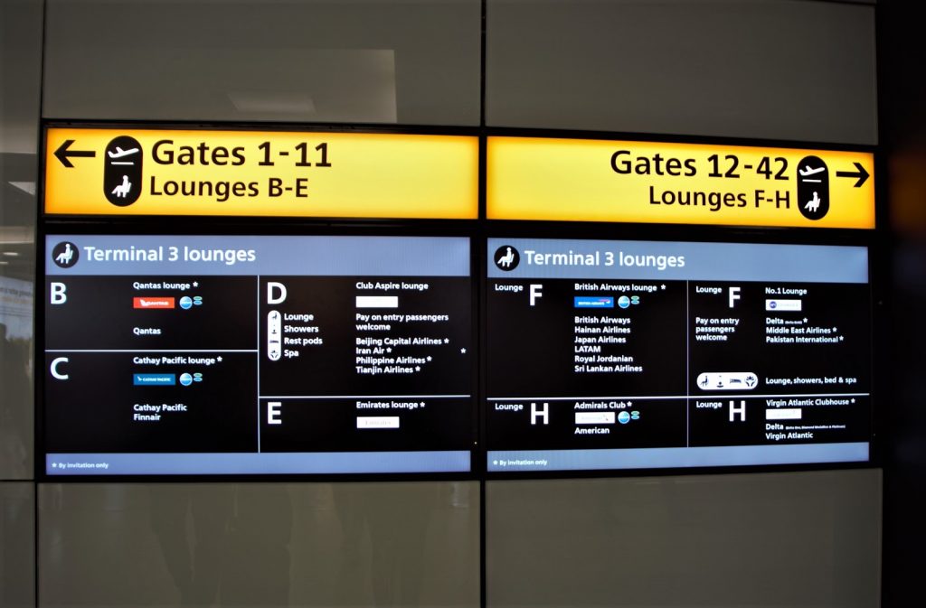 Qantas International London Lounge location