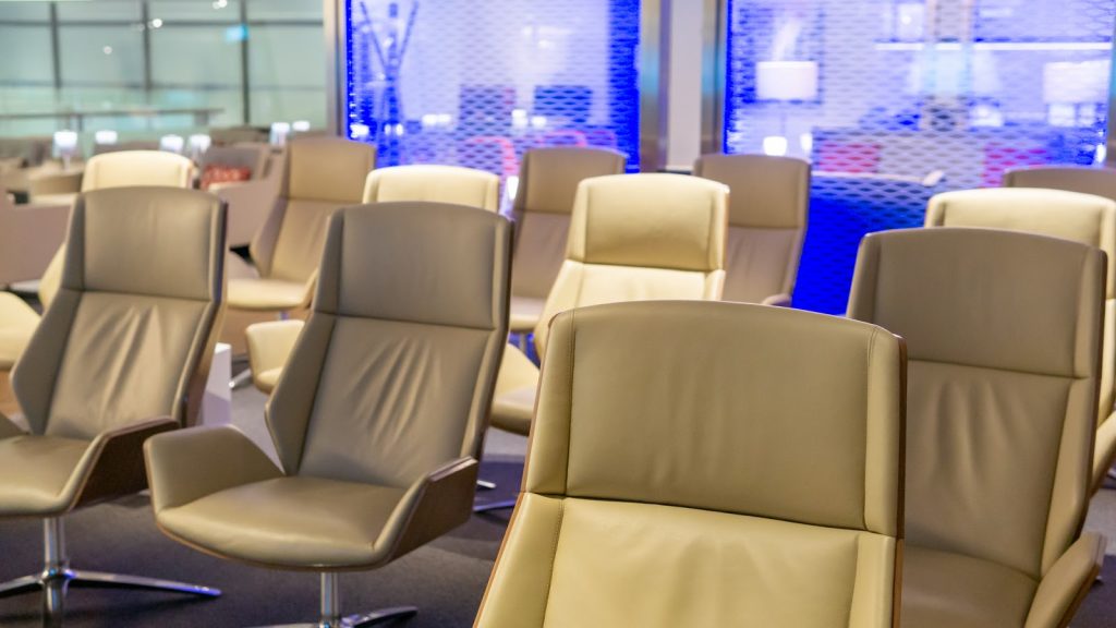 British Airways Singapore Lounge seating