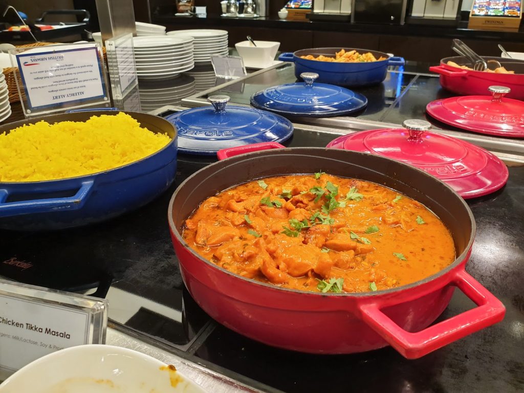 British Airways Singapore Lounge curry rice