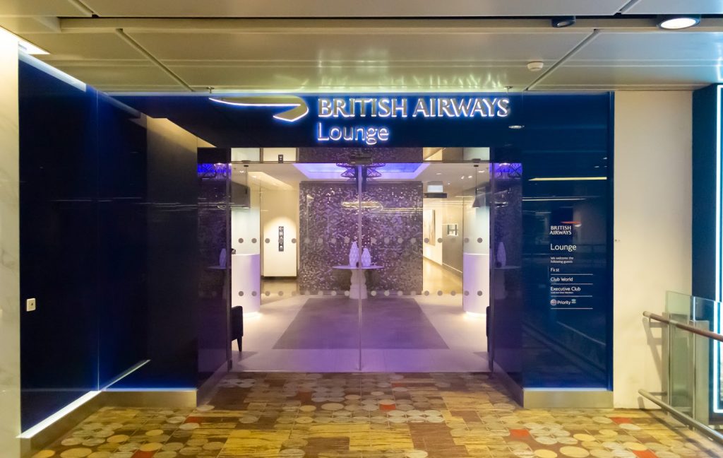 British Airways Singapore Lounge entrance