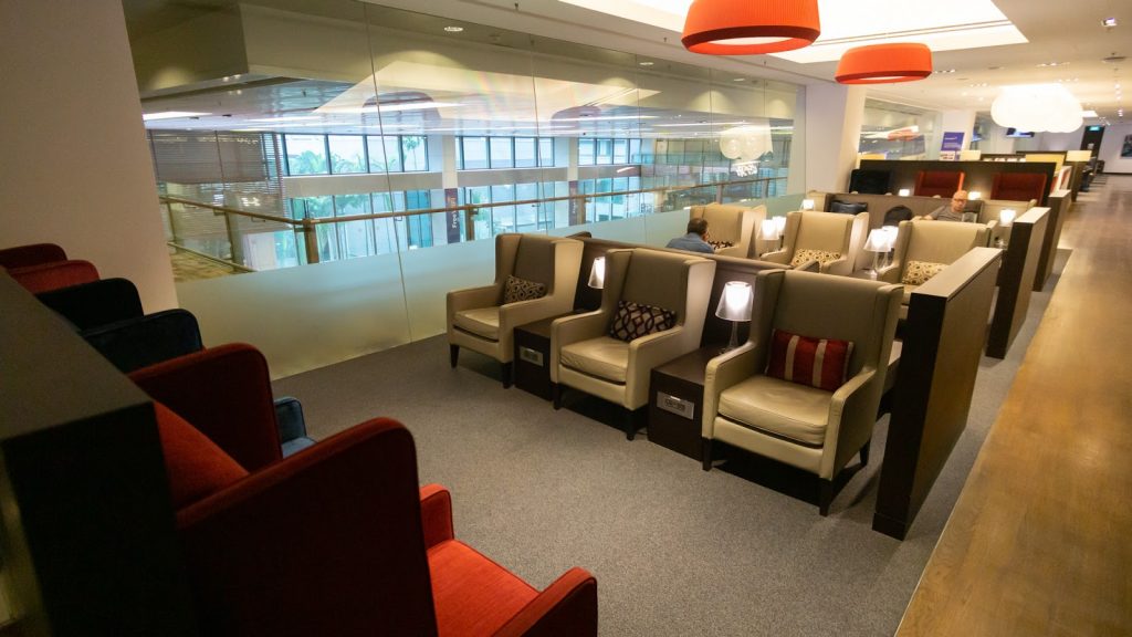 British Airways Singapore Lounge seating