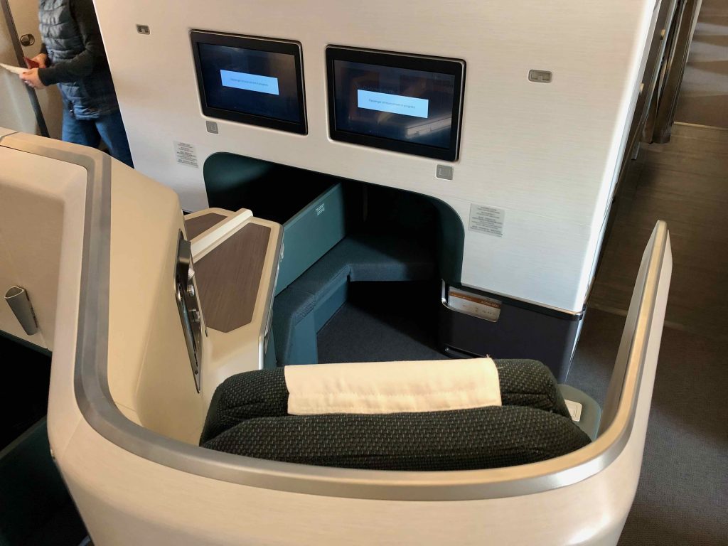 Cathay Pacific Business Class bulkhead seat