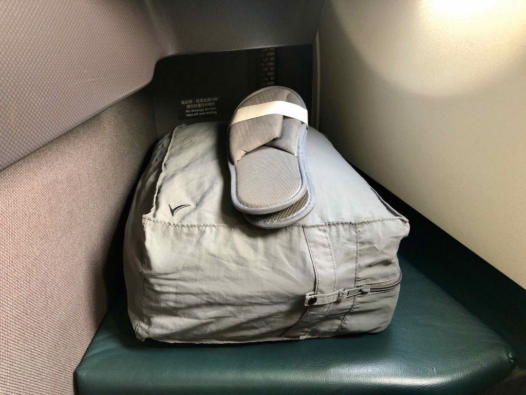 Cathay Pacific Business Class sleeping kit