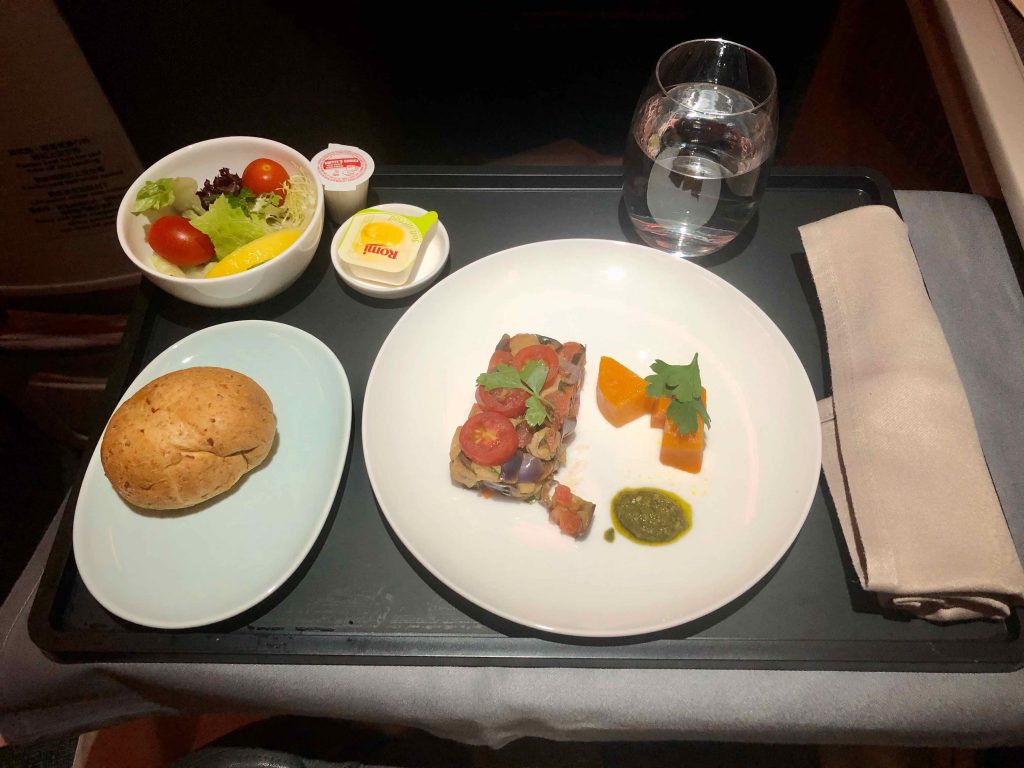 Cathay Pacific Business Class food