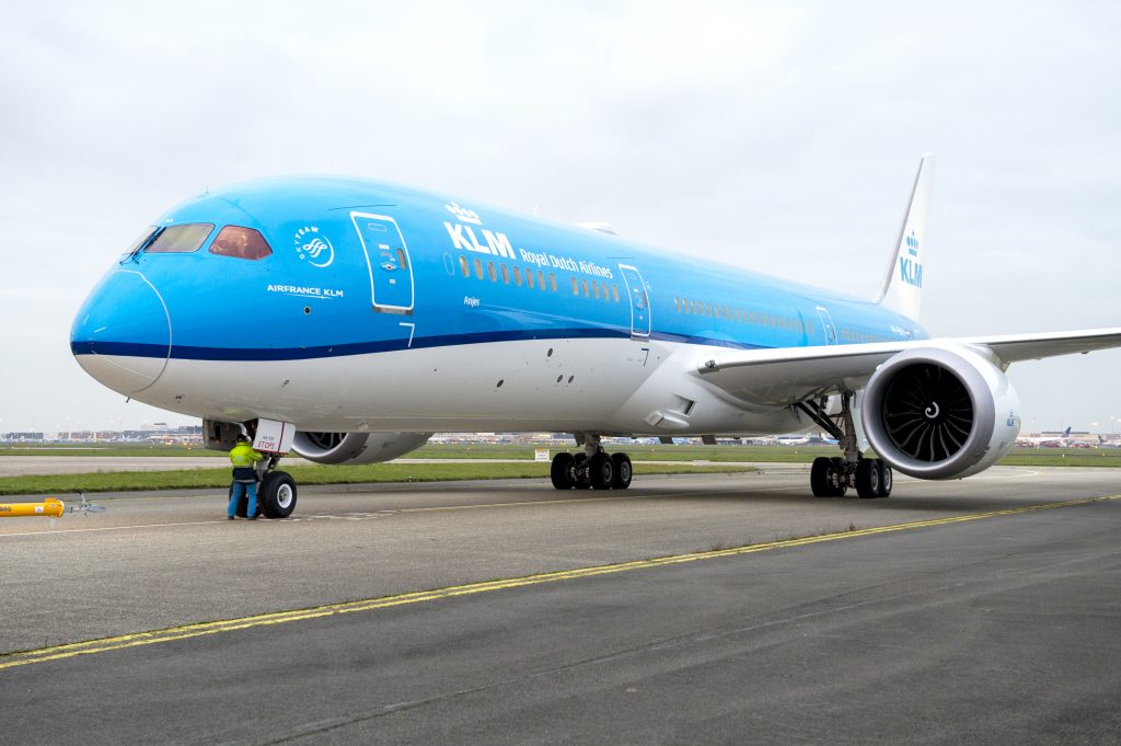 KLM Boeing 787 on tarmac