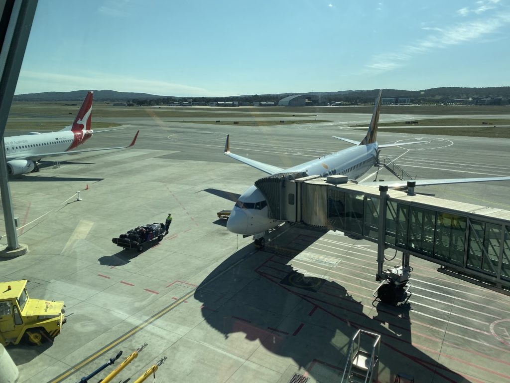 Qantas Club Canberra Lounge view