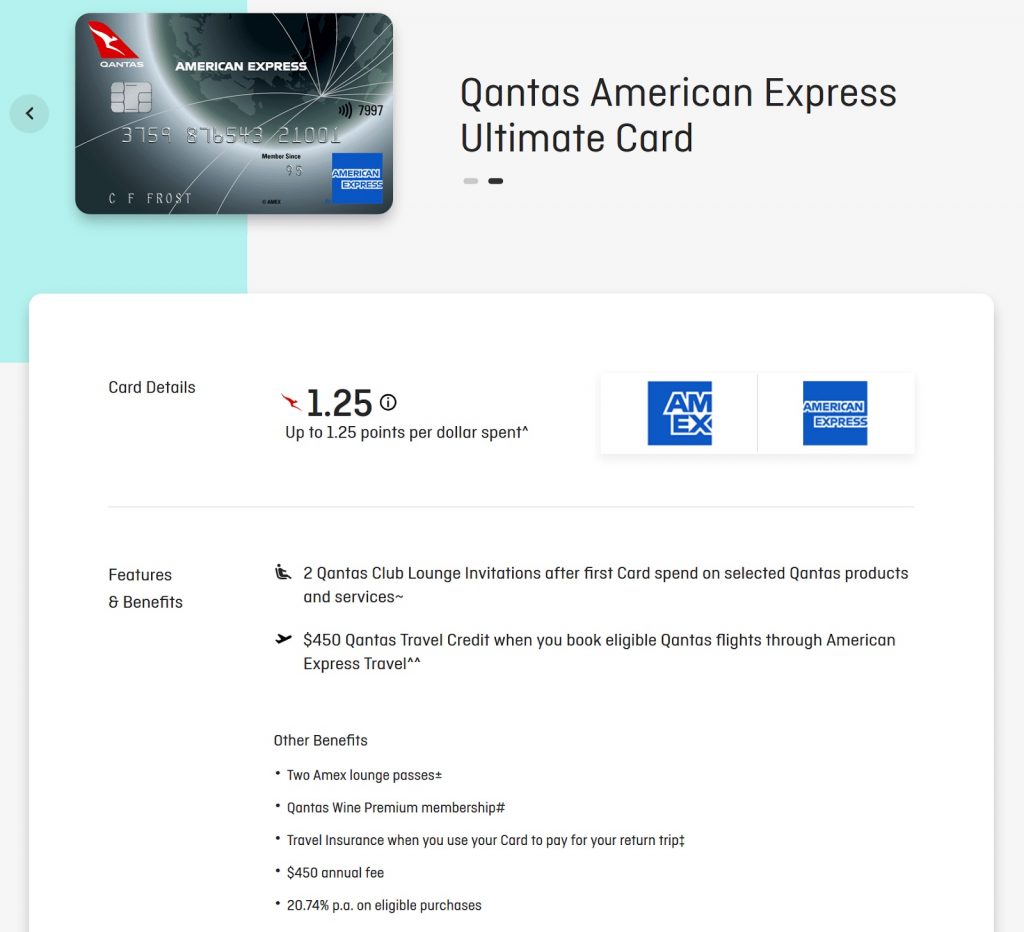 Qantas Card Companion - Amex Ultimate