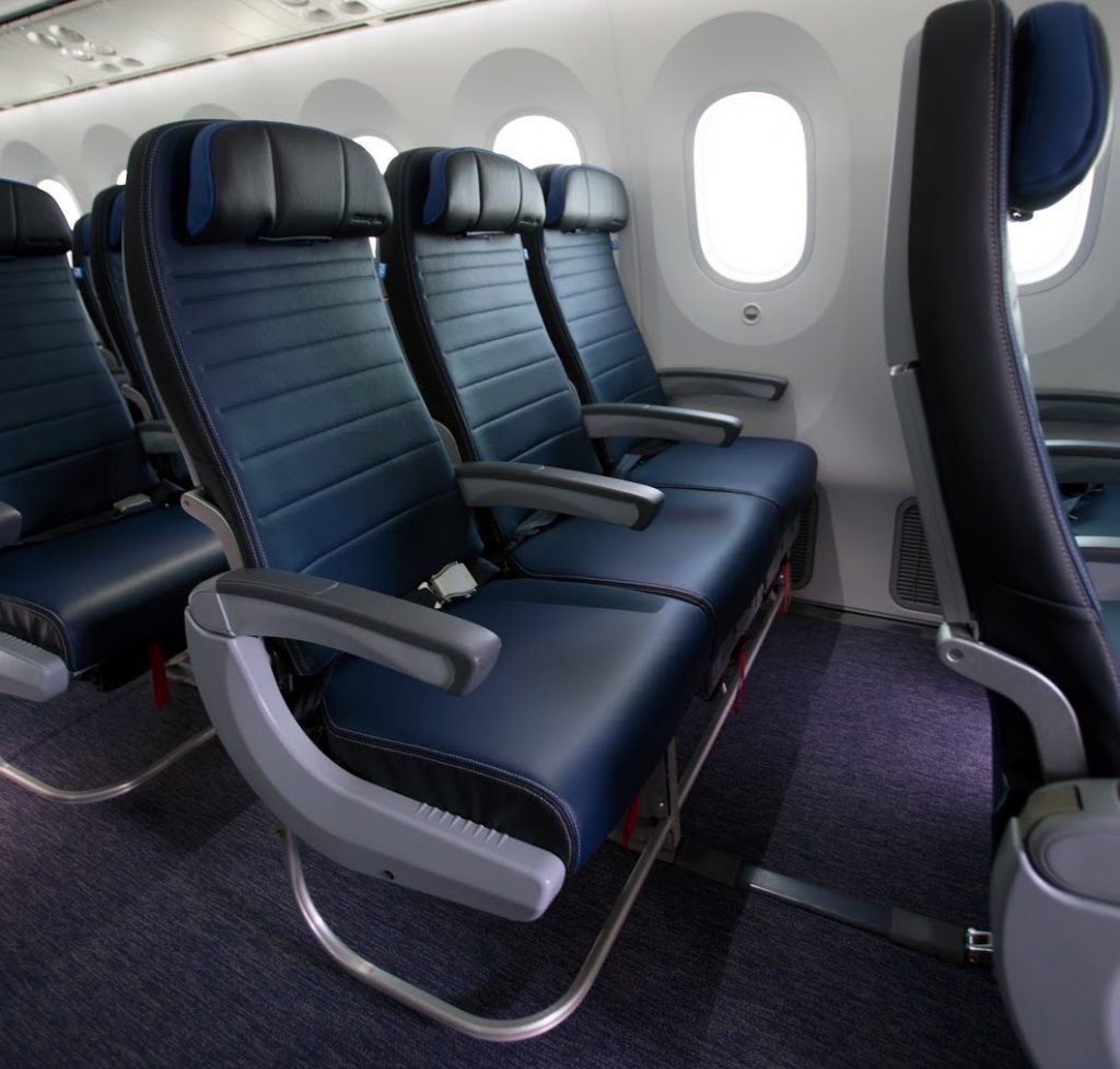 United Airlines 787 Economy Plus seats - official